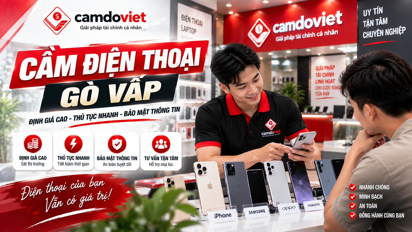 cầm điện thoại Gò Vấp