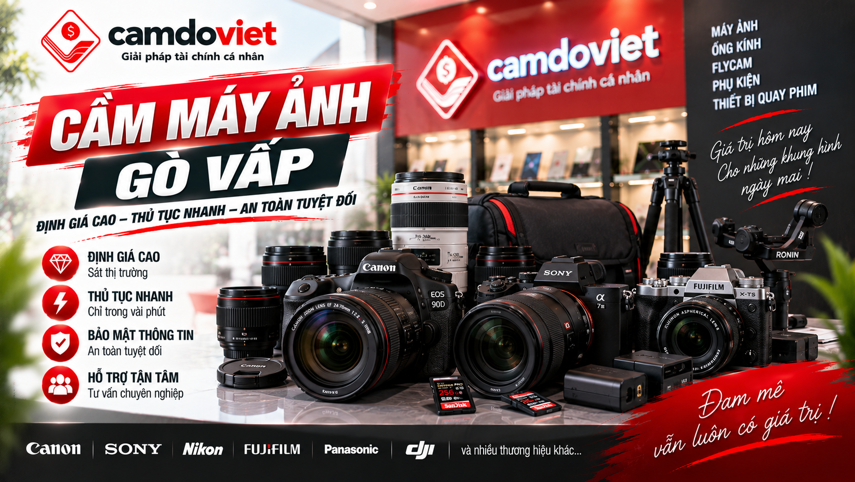 cầm máy ảnh Canon Gò Vấp