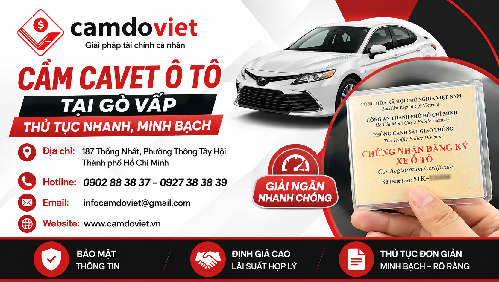 Cầm Cavet Ô Tô Tại Gò Vấp