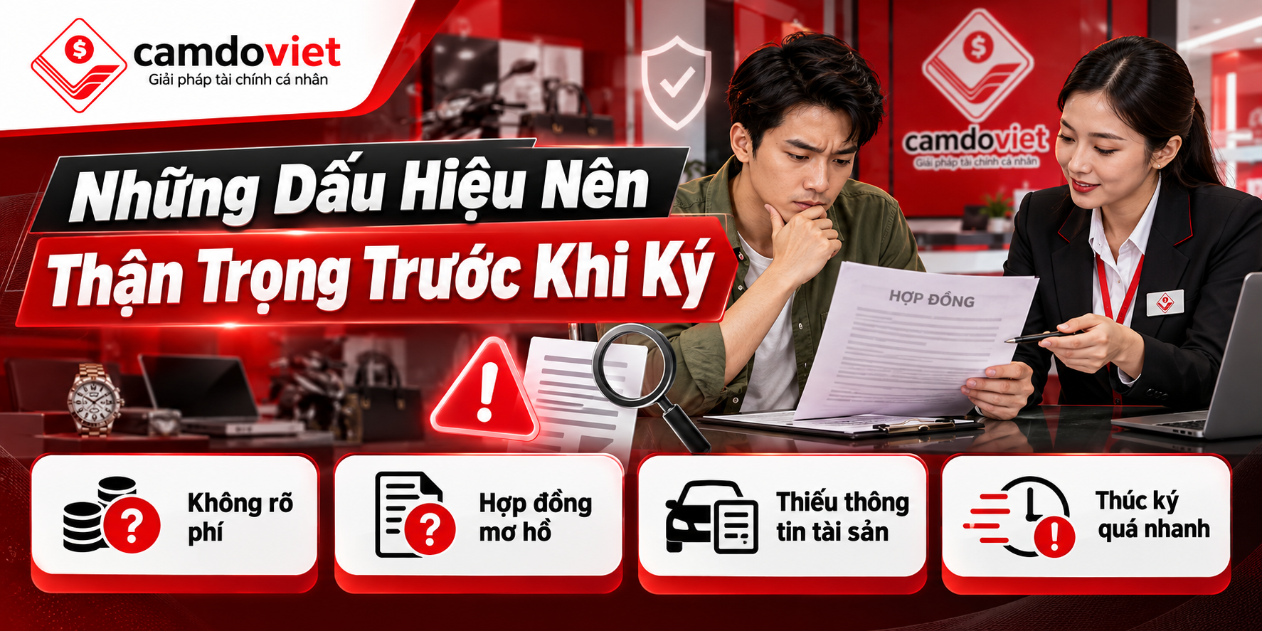 cần thận trọng khi cầm đồ