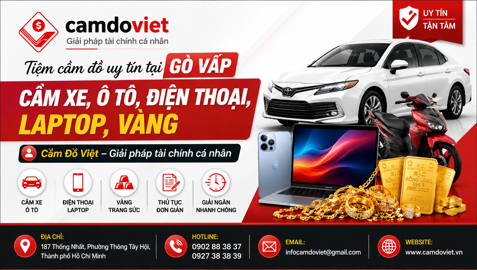 Tiệm Cầm Đồ Uy Tín Tại Gò Vấp hỗ trợ cầm xe