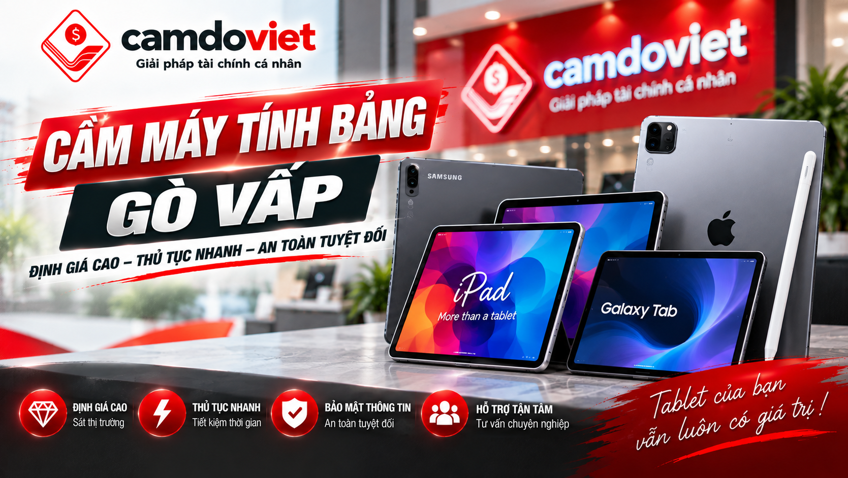 cầm máy tính bảng Gò Vấp