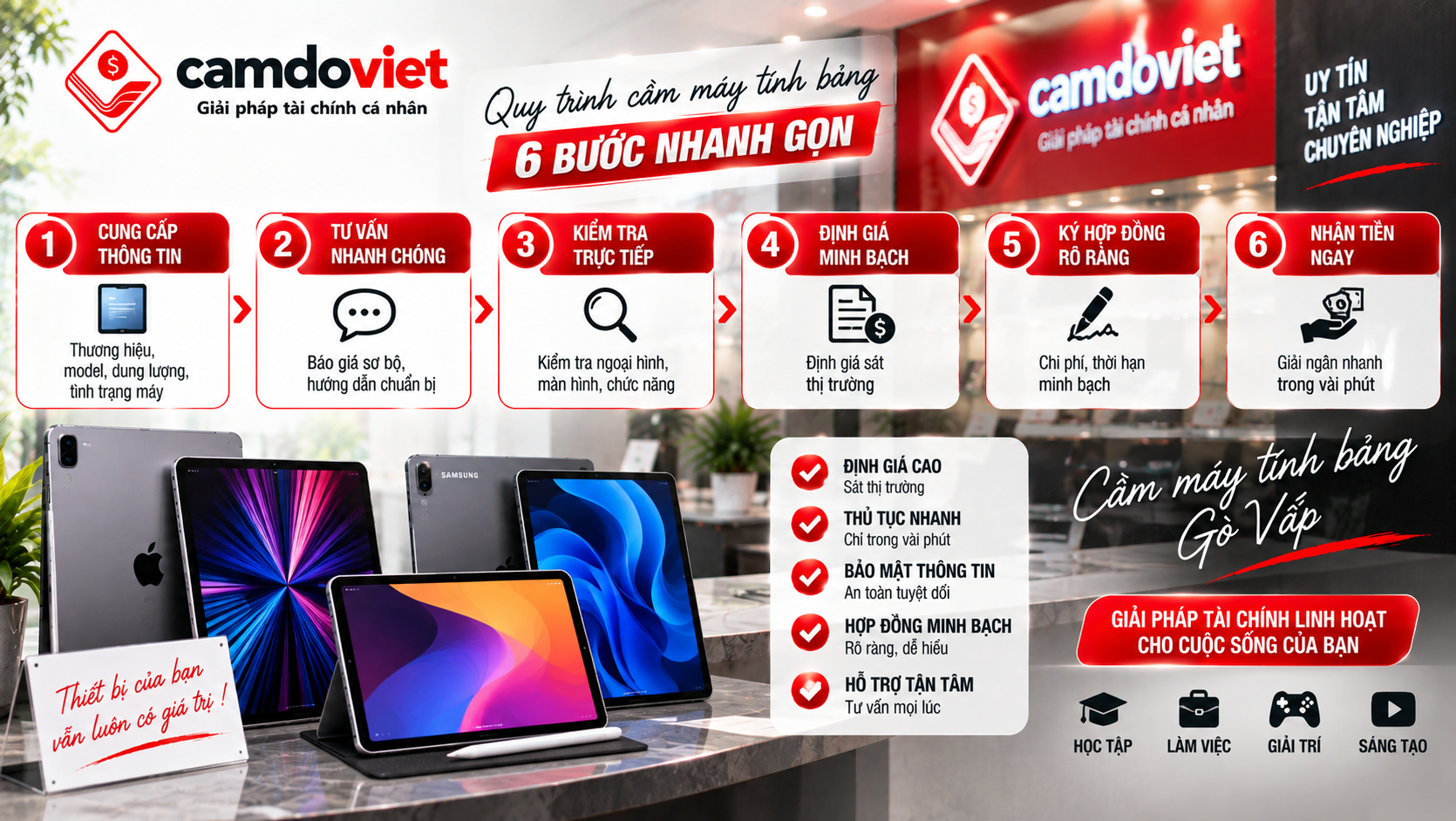cầm máy tính bảng Gò Vấp