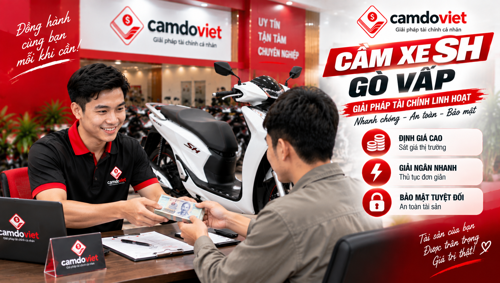 cầm xe SH Gò Vấp định giá cao