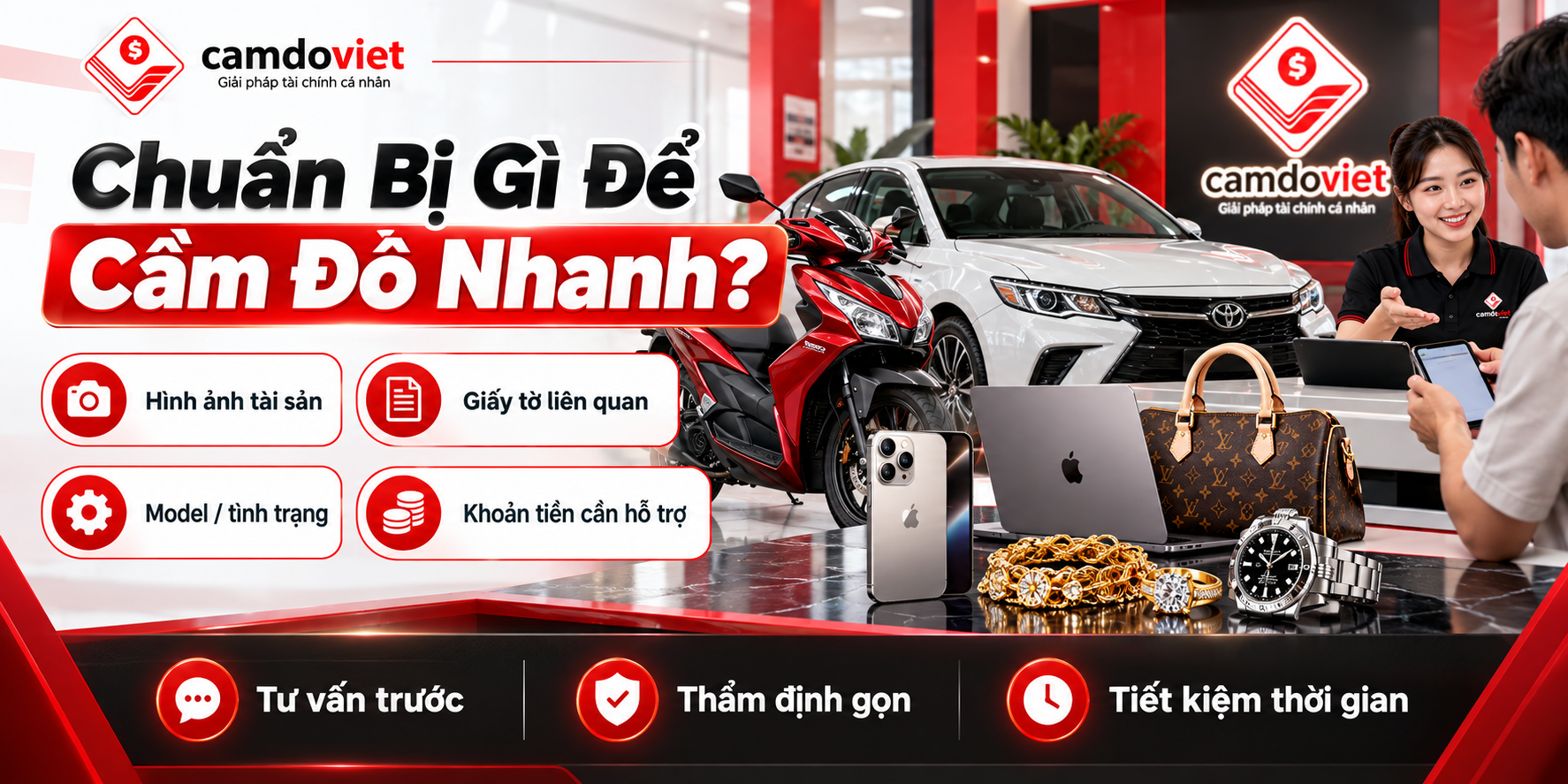 chuẩn bị thủ tục cầm đò