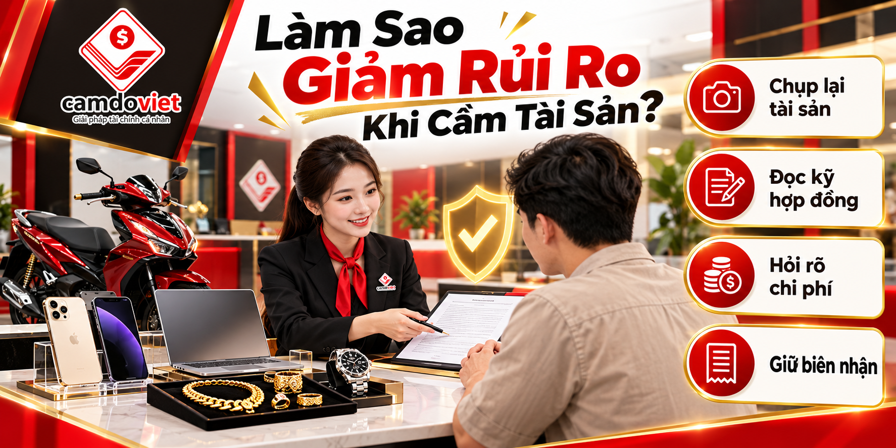 giảm rủi ro khi cầm đồ