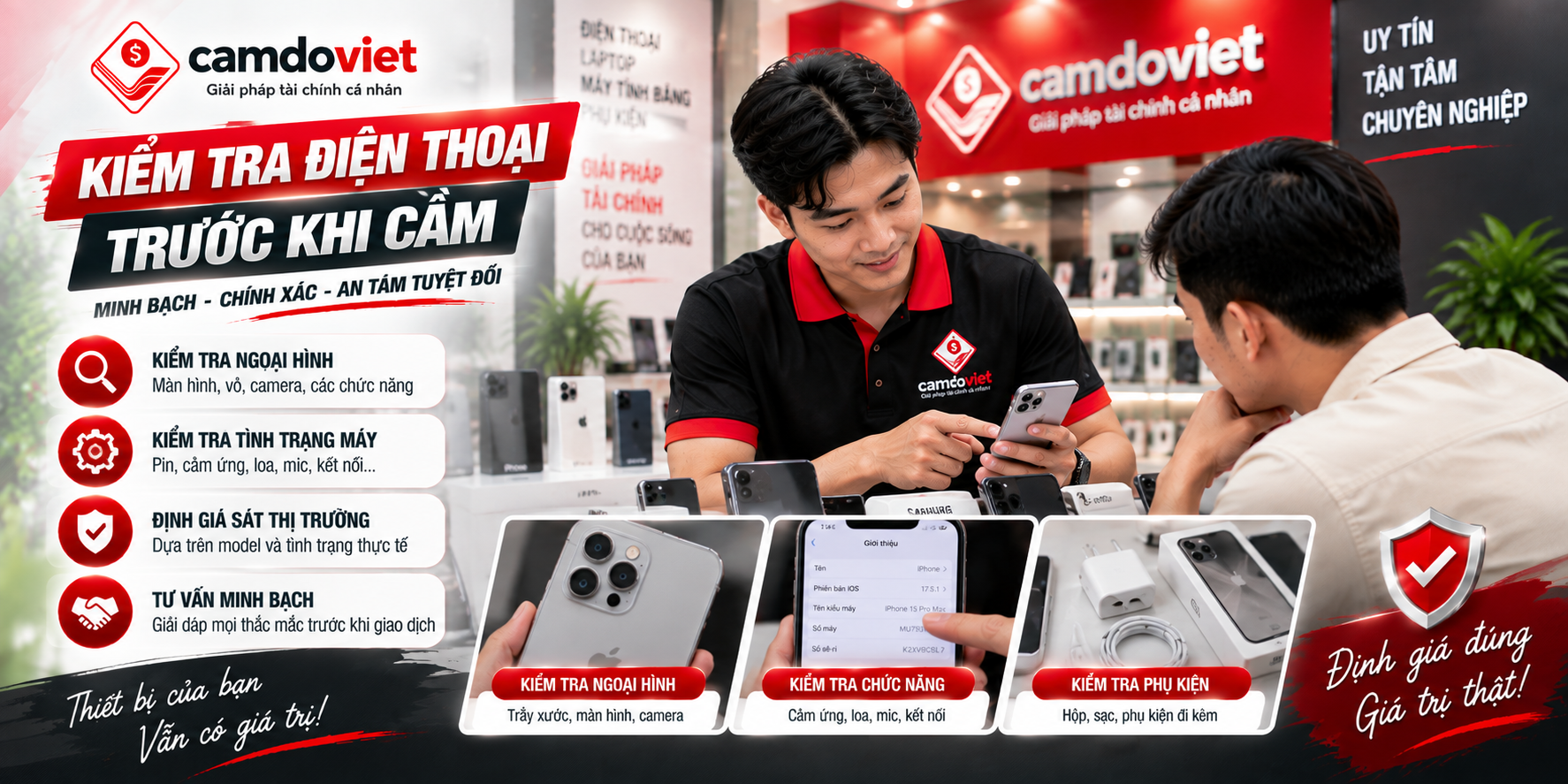kiểm tra điện thoại cầm 