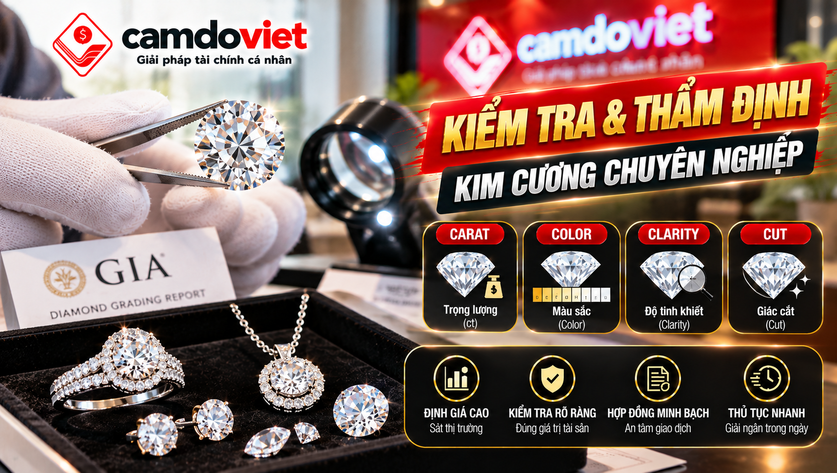 kiẻm tra cầm kim cương