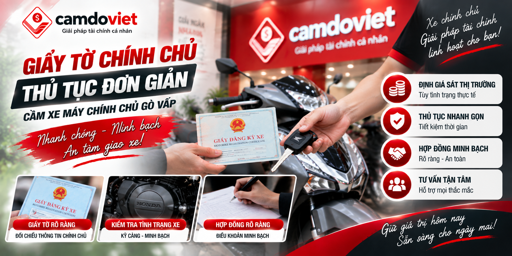 quy trình cầm xe chính chủ gò vấp 