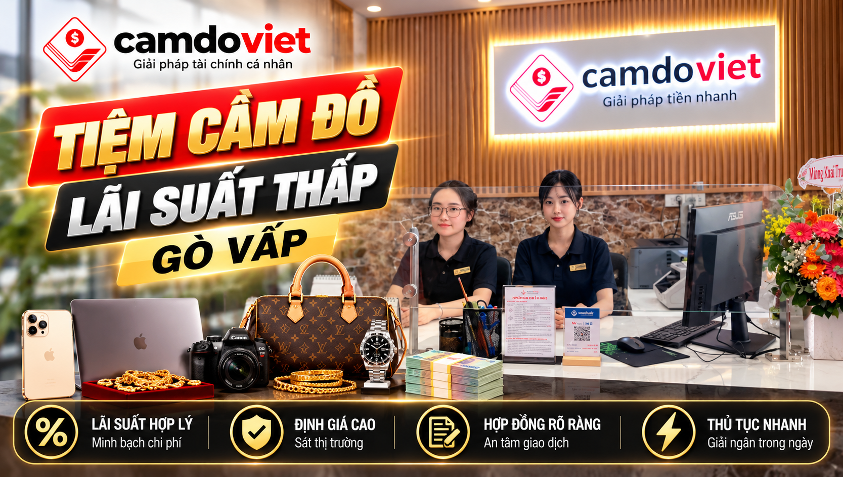 tiệm cầm đồ lãi suất thấp Gò Vấp